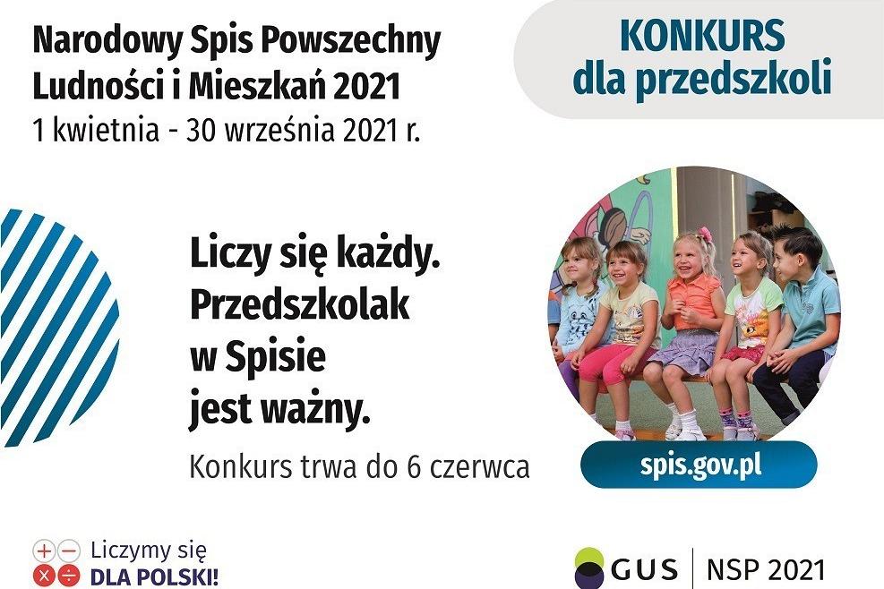 Konkurs „Liczy się każdy. Przedszkolak w Spisie jest ważny