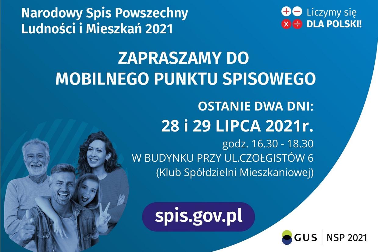 Ostatnie dwa dni mobilnego punktu spisowego!