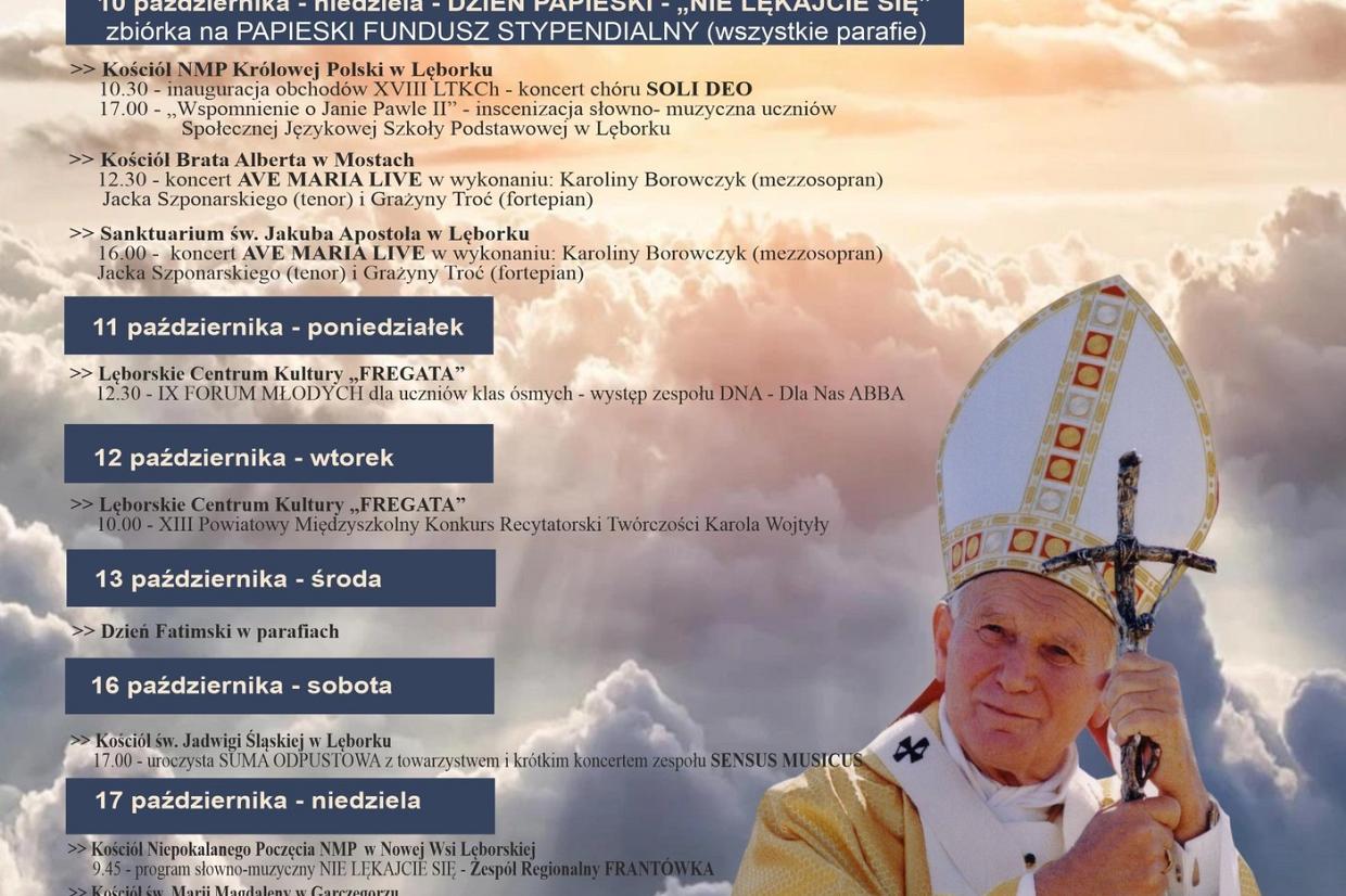 Program XVIII Lęborskiego Tygodnia Kultury Chrześcijańskiej