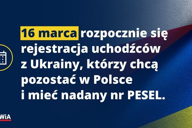 Numer PESEL dla uchodźców z Ukrainy