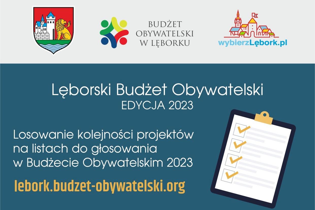 Budżet Obywatelski na 2023 - losowanie kolejności projektów na listach do głosowania