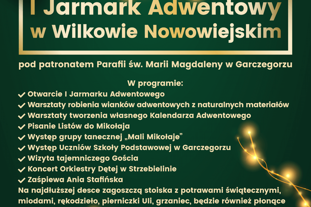 I Jarmark Adwentowy w Wilkowie Nowowiejskim