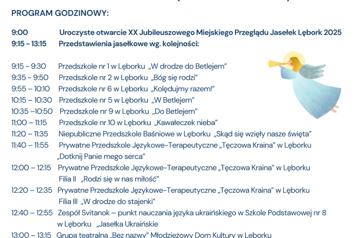XX Jubileuszowy Miejski Przegląd Jasełek Lębork 2025