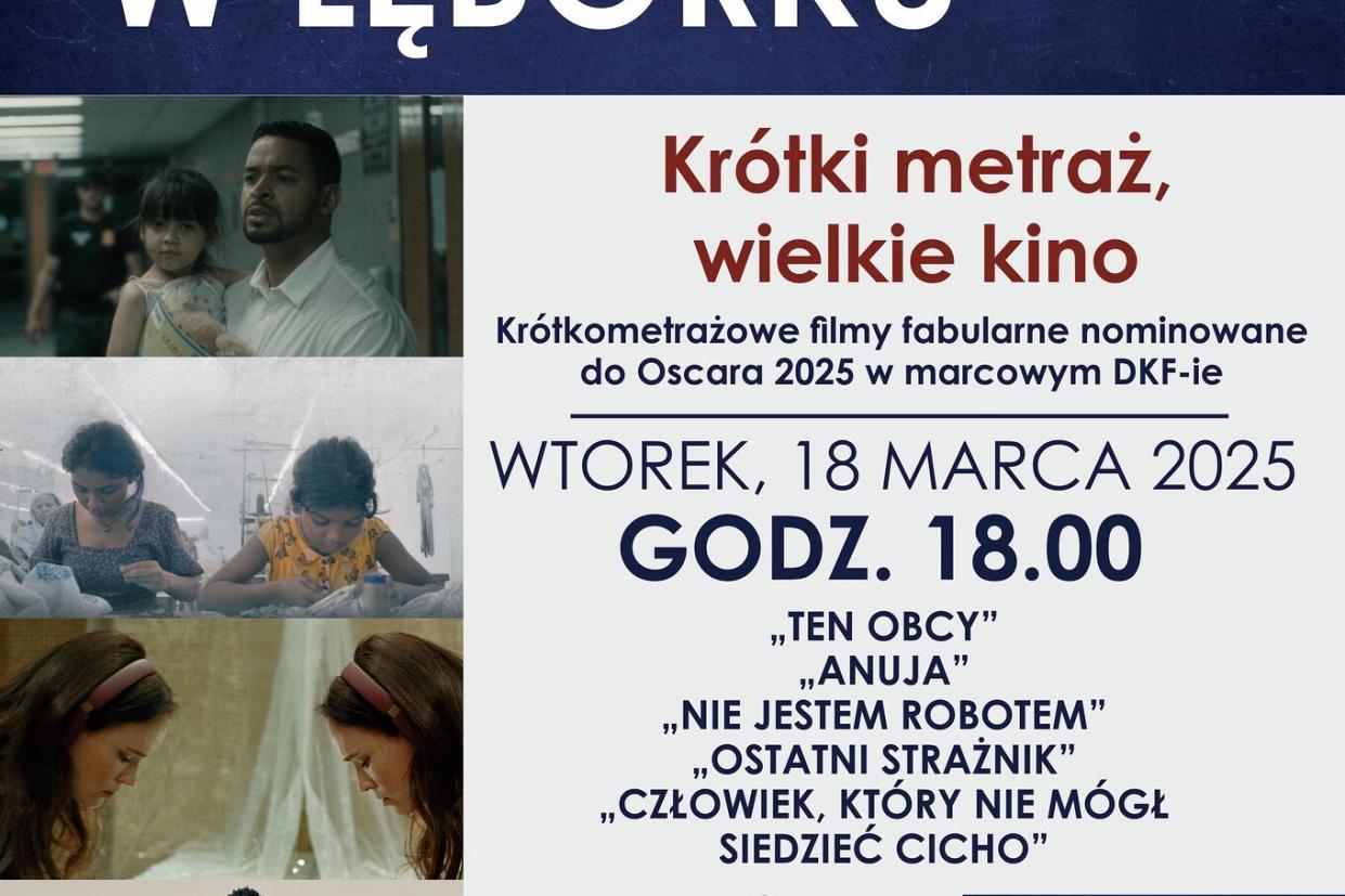 Krótkometrażowe filmy nominowane do Oscara w DKF-ie