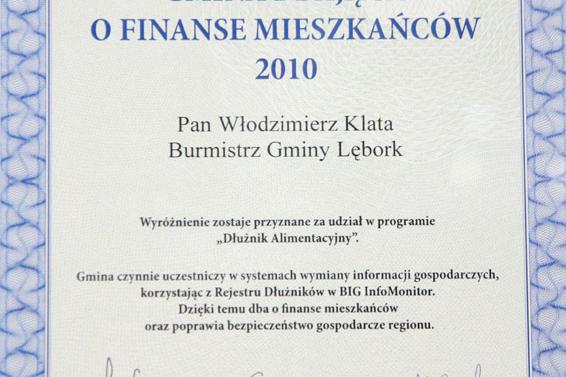 Wyróżnienie za aktywne działania wobec dłużników alimentacyjnych