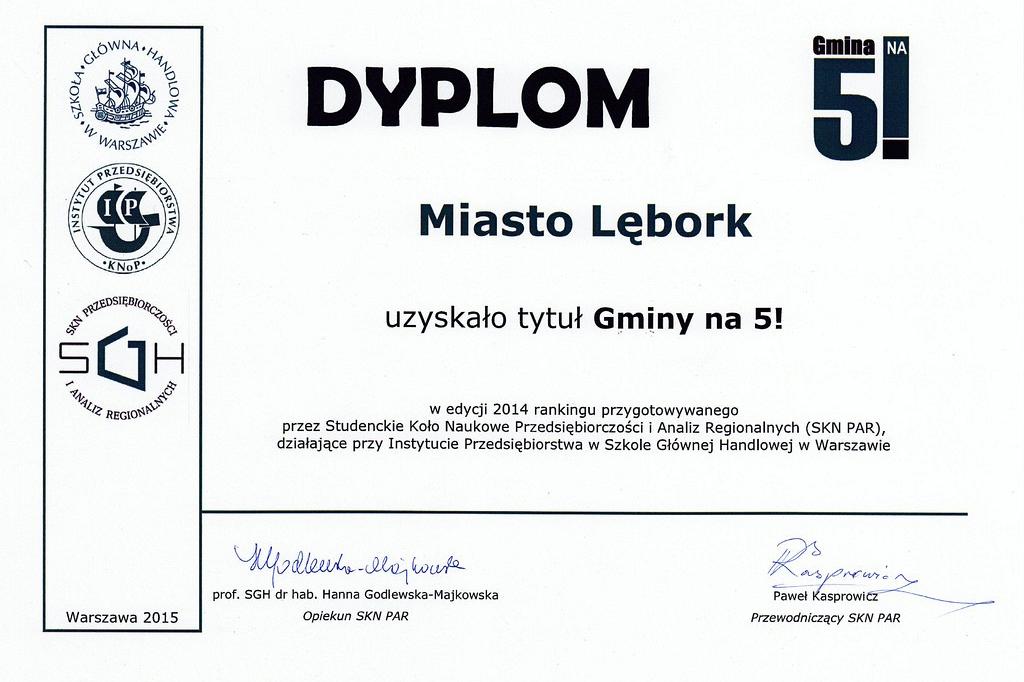 Lębork Gminą na 5!