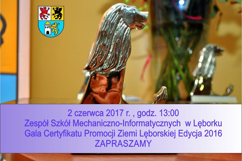 2 czerwca Gala Certyfikatu Promocji Ziemi Lęborskiej