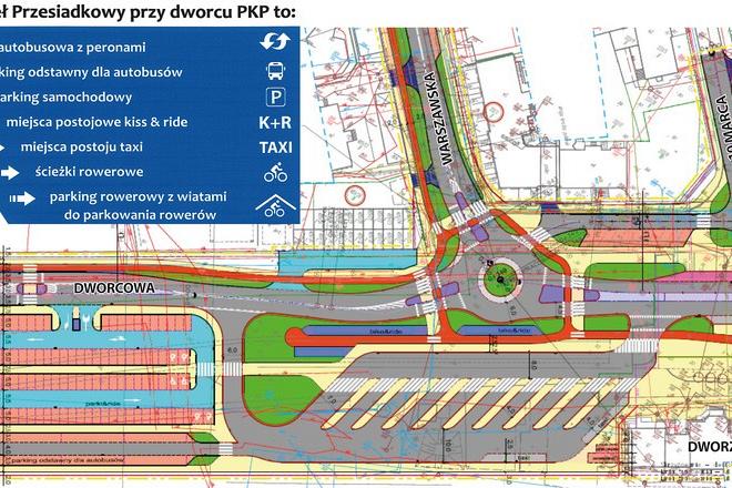 Węzeł Przesiadkowy przy dworcu PKP z dotacją Marszałka Województwa