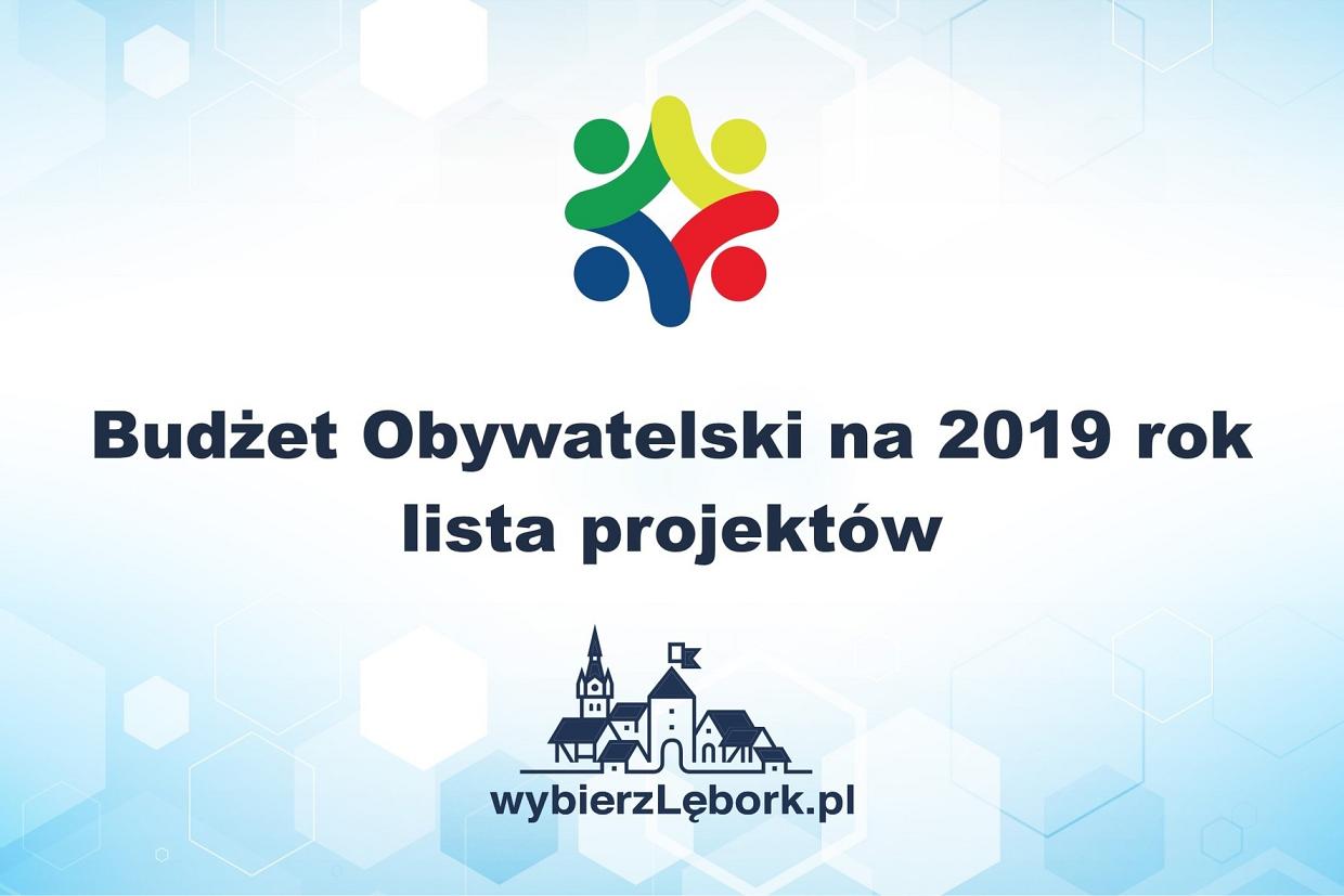 Budżet Obywatelski na 2019 rok - Lista projektów