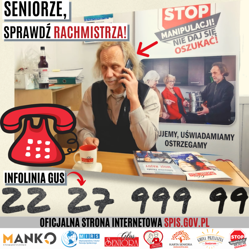 Seniorze, sprawdź rachmistrza! Akcja edukacyjna głosu seniora