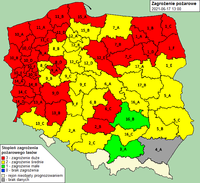 Duże zagrożenie pożarowe