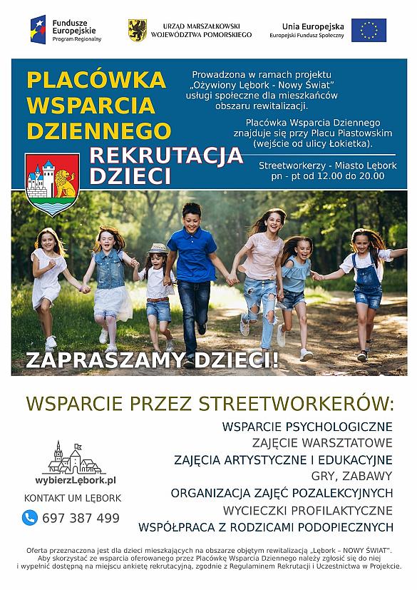 Rekrutacja dzieci do projektu „Ożywiony Lębork – Nowy Świat”