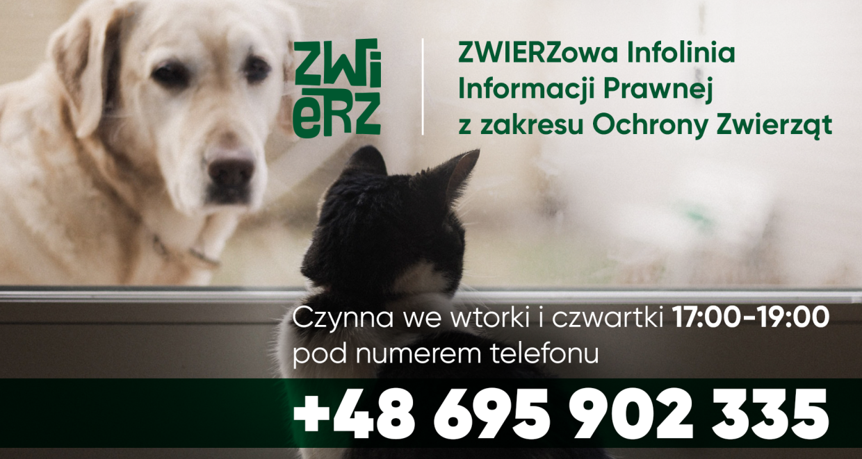 ZWIERZowa Infolinia Bezpłatnej Informacji Prawnej z Zakresu Ochrony Zwierząt