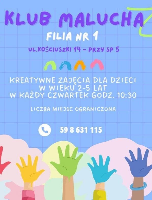 Klub Malucha w Filii nr 1 (ul. Kościuszki 14)