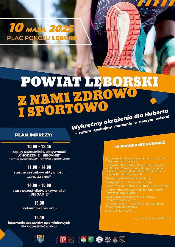 „Powiat Lęborski – z nami zdrowo i sportowo” – Akcja charytatywna już 10 maja na Placu Pokoju