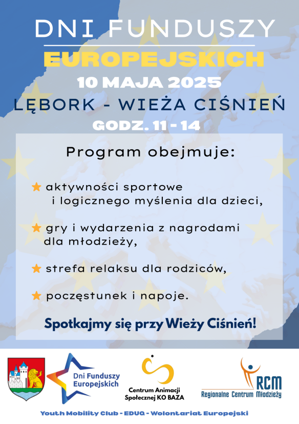 Dni Funduszy Europejskich w Lęborku – rodzinna zabawa przy Wieży Ciśnień