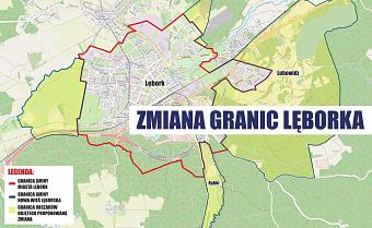 Grafika Zmiana granic Lęborka