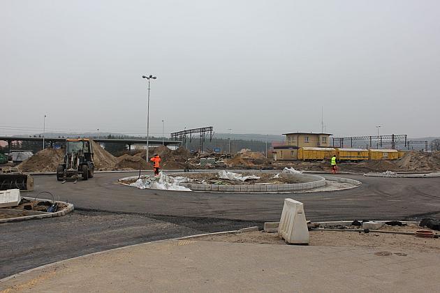 Lęborski Węzeł Przesiadkowy. Front robót na Dworcowej