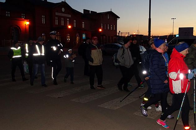Nocny zimowy rajd po Lęborku