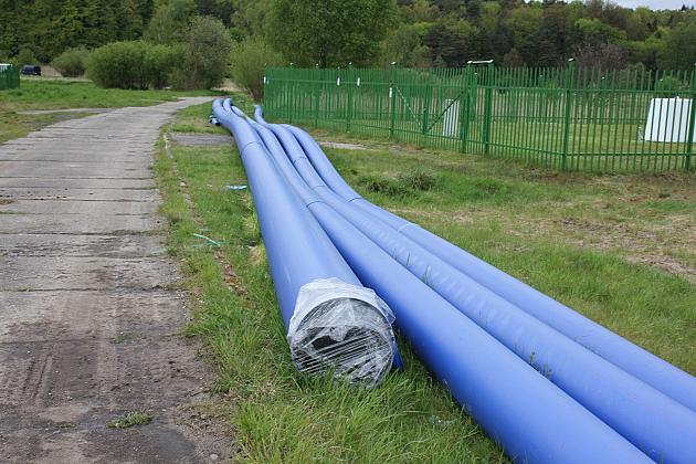 Wodociągowy przewiert sterowany pod rzeką Łebą