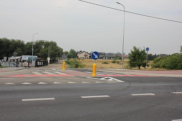 Skrzyżowanie Kossaka z Nadmorską po przebudowie