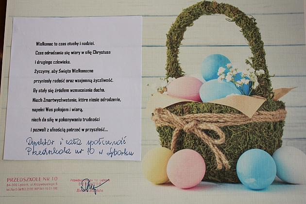 Przedszkolaki złożyły wielkanocne życzenia