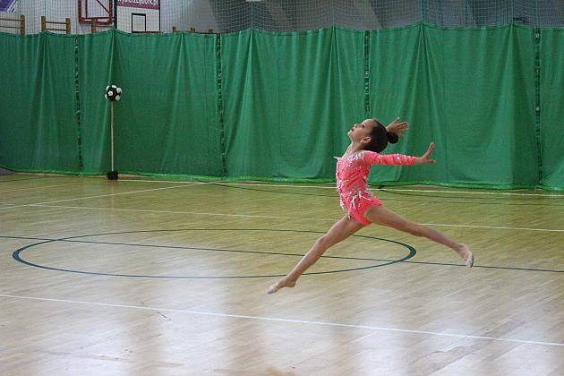 Pokazy gimnastyki artystycznej w Lęborku