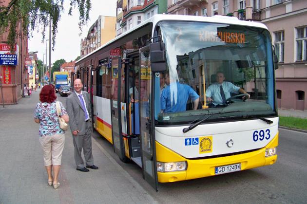Nowy autobus na ulicach Lęborka