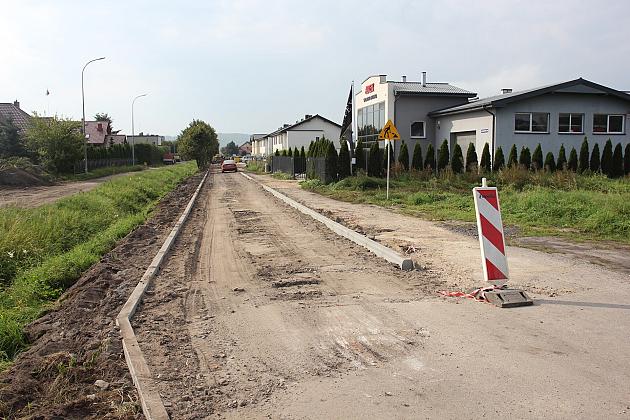 Ulica Myśliwska w budowie