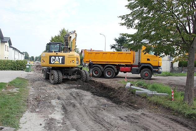 Ulica Myśliwska w budowie