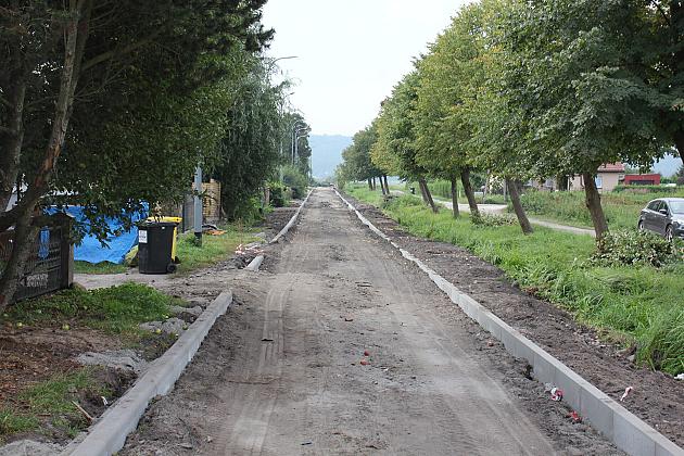 Ulica Myśliwska w budowie