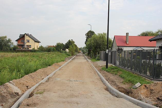 Ulica Myśliwska w budowie