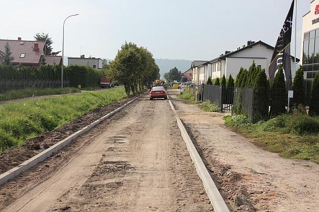 Ulica Myśliwska w budowie