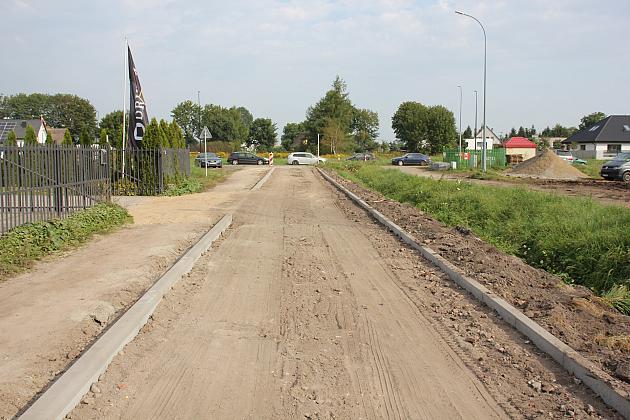 Ulica Myśliwska w budowie