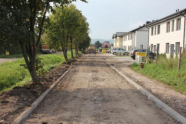 Ulica Myśliwska w budowie