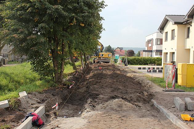 Ulica Myśliwska w budowie