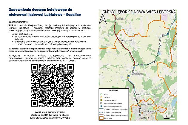 Konsultacje społeczne ws. linii kolejowej do elektrowni jądrowej