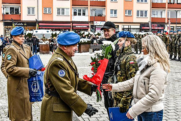 Przysięga wojskowa w 1 Lęborskim Batalionie Zmechanizowanym