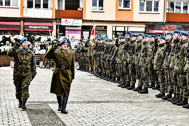 Przysięga wojskowa w 1 Lęborskim Batalionie Zmechanizowanym
