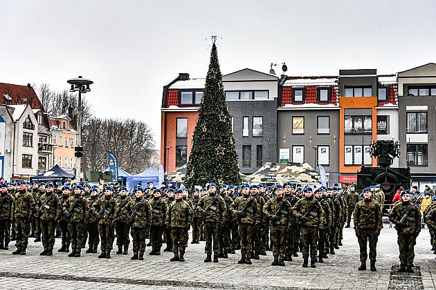 Przysięga wojskowa w 1 Lęborskim Batalionie Zmechanizowanym