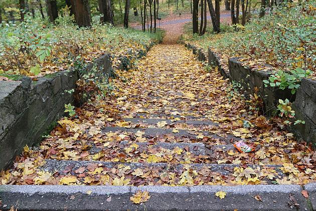 Start prac przy renowacji schodów do Wieży Ciśnień