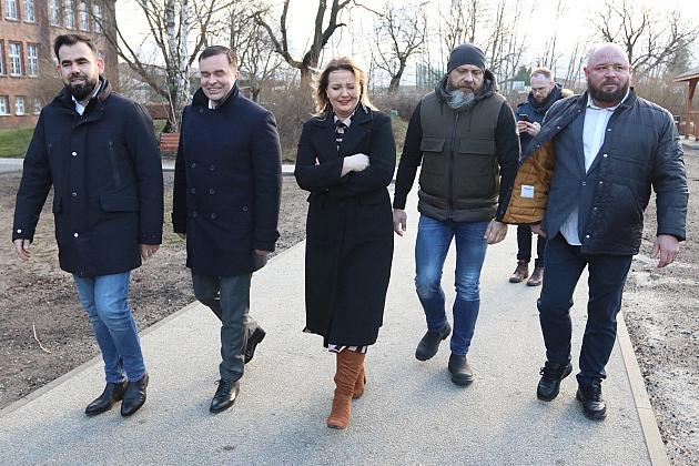 Park przy I LO po pierwszym etapie inwestycji