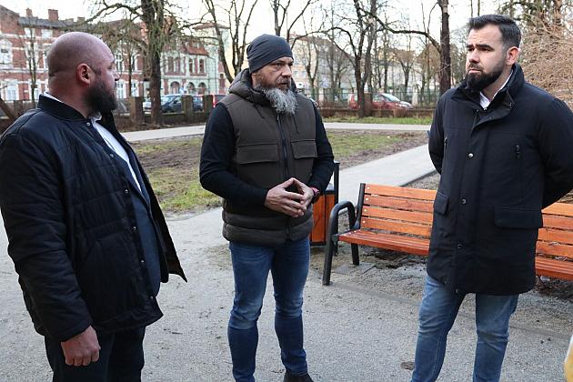 Park przy I LO po pierwszym etapie inwestycji