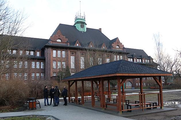 Park przy I LO po pierwszym etapie inwestycji