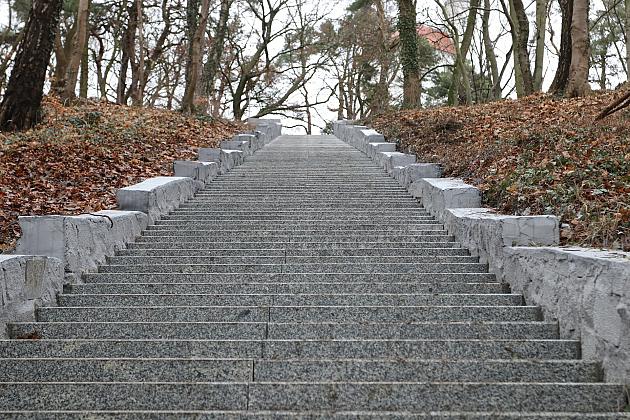 Wyremontowane schody w parku Chrobrego udostępnione dla spacerowiczów