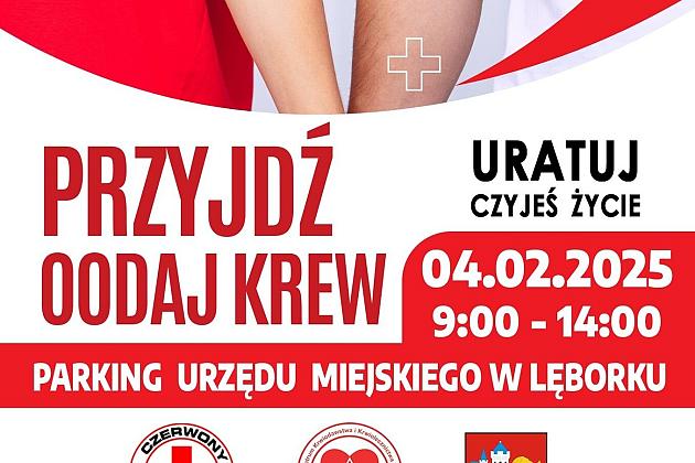 Zachęcamy do oddawania krwi przy Urzędzie Miejskim w Lęborku