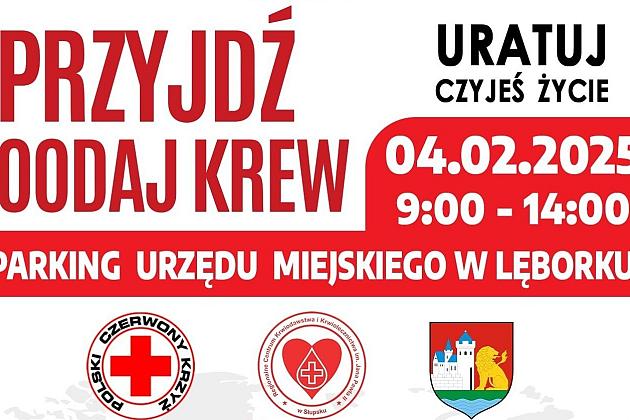 Zachęcamy do oddawania krwi przy Urzędzie Miejskim w Lęborku
