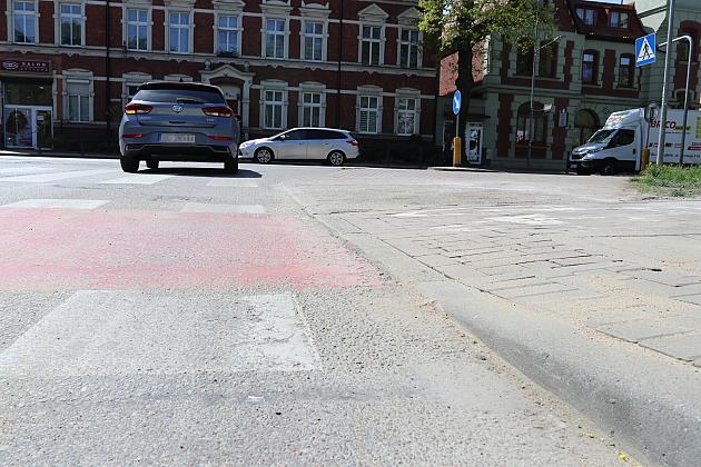 Krawężnik po obniżeniu