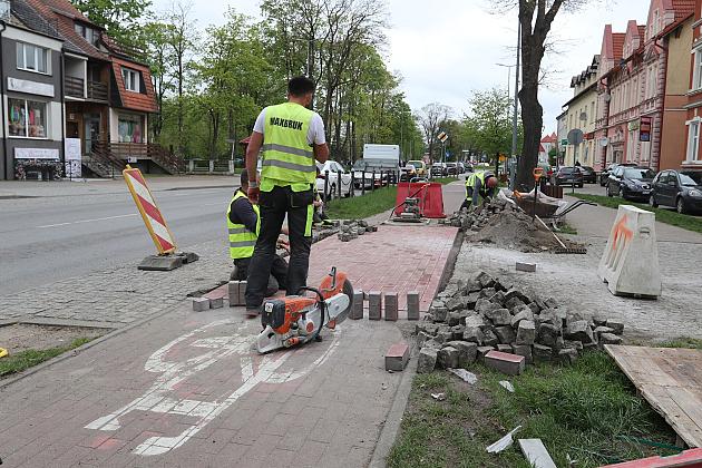 Krawężniki zostały obniżone na ulicy Zwycięstwa oraz ulicach Wybickiego i Sieroszewskiego