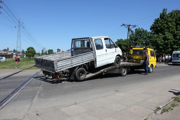 Bezpieczny przejazd - symulacja wypadku